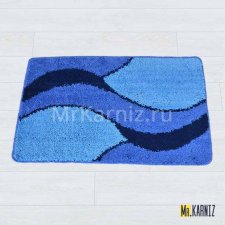 Коврик в ванную Линия синий